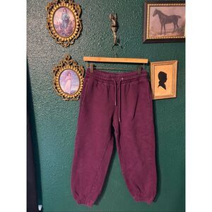 Quince Plum Heavyweight Boyfriend Joggers Sz Small